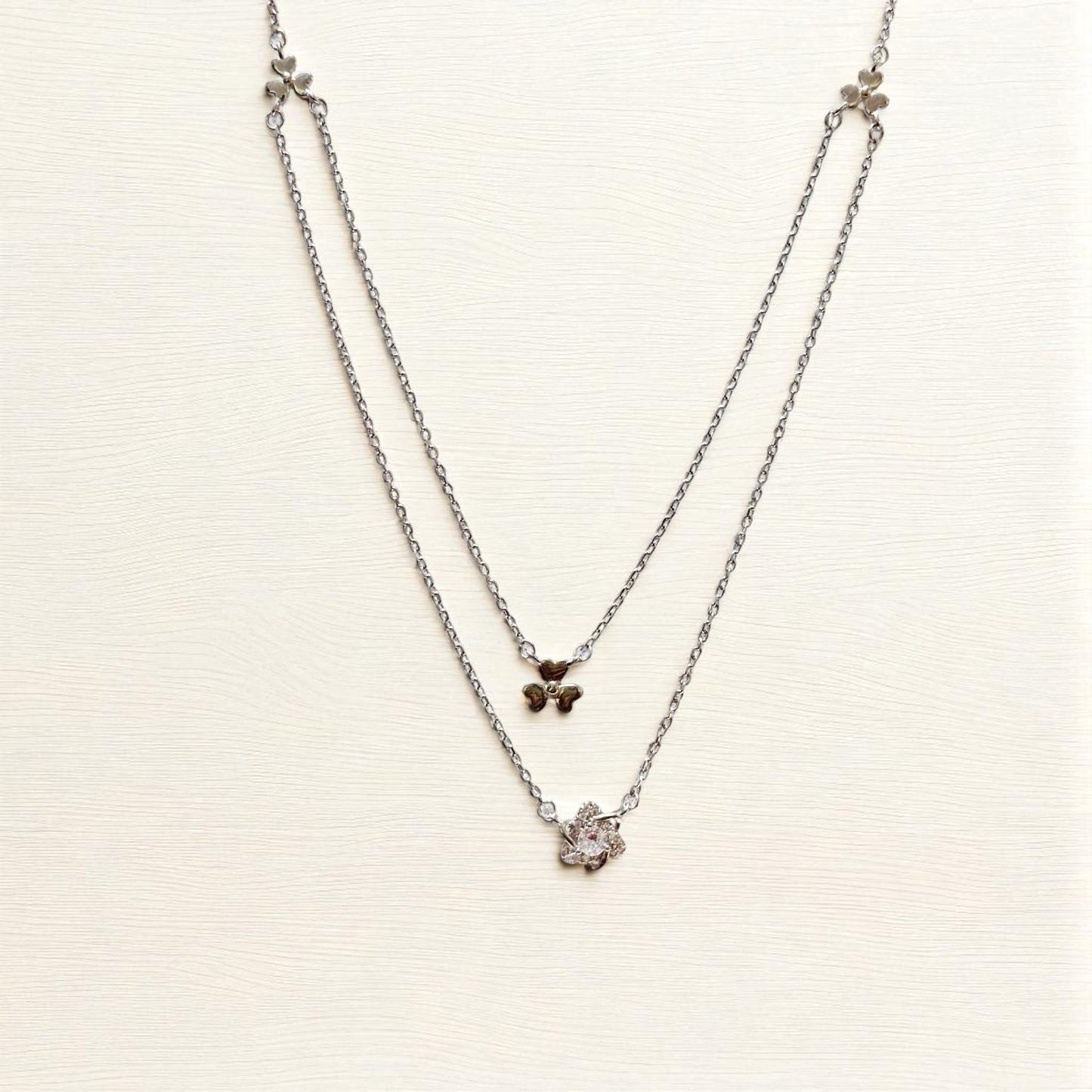 Double layer flower Necklace