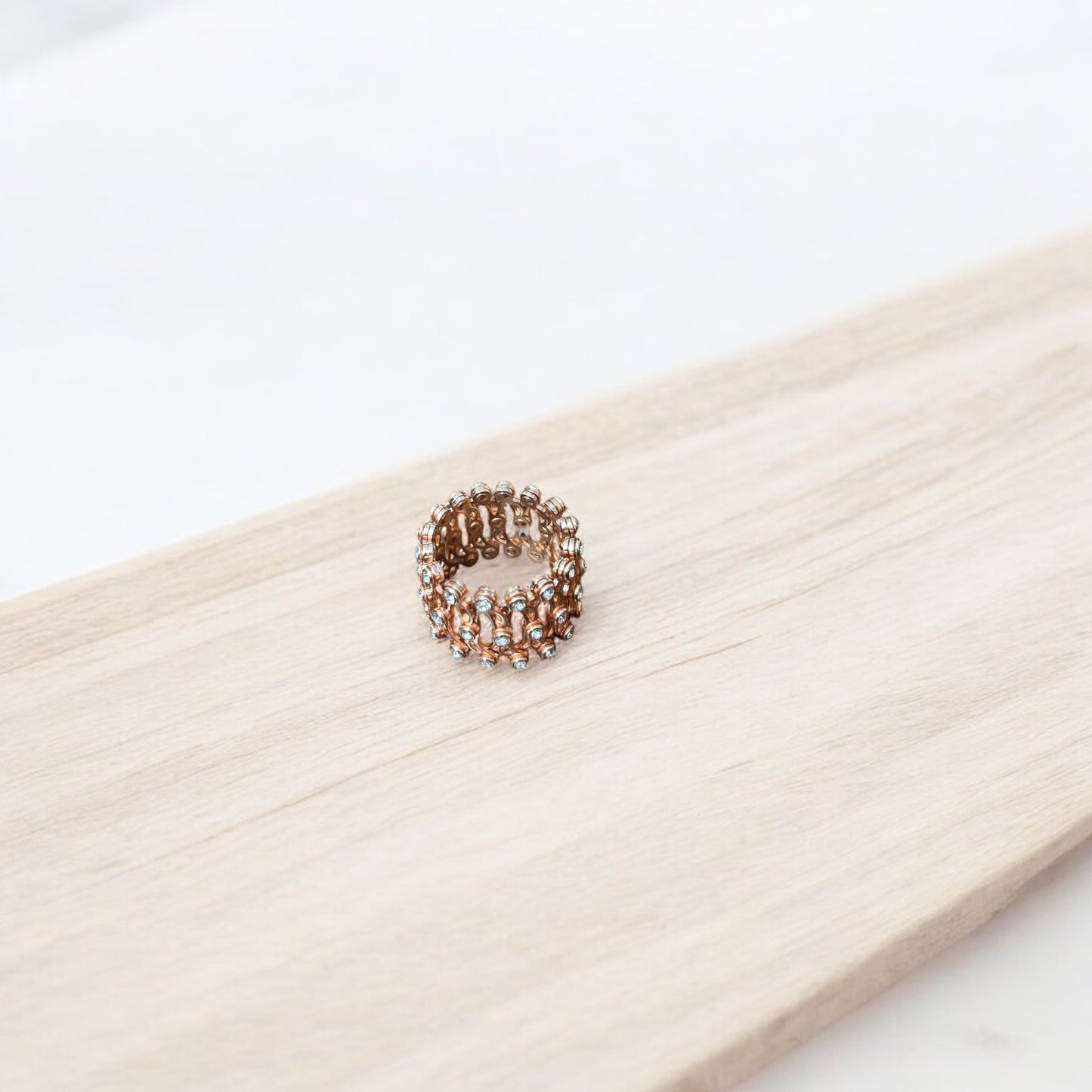 Rose Gold sterling silver kada convertible ring