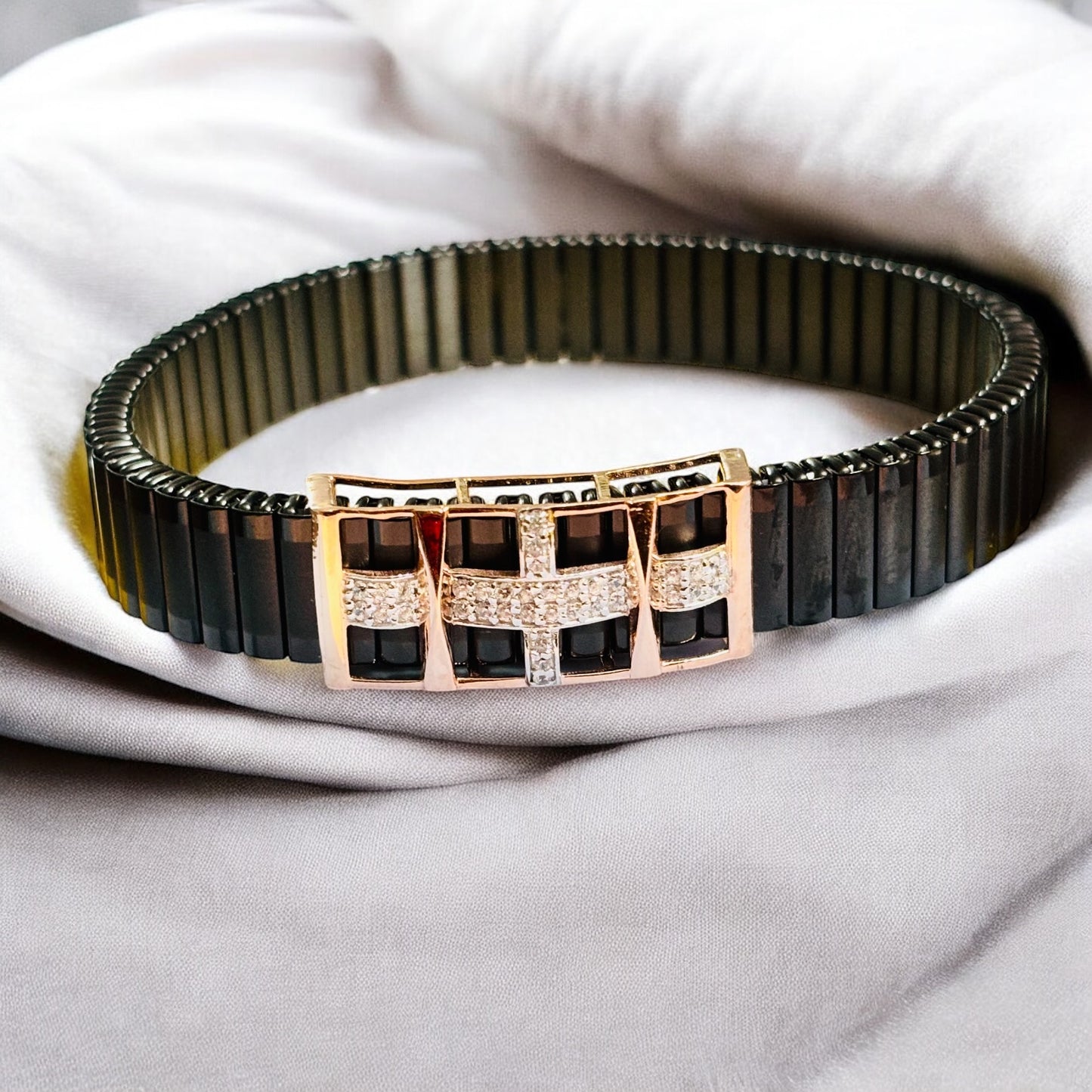 Rose gold Designer Rolex Men Silver Bracelet