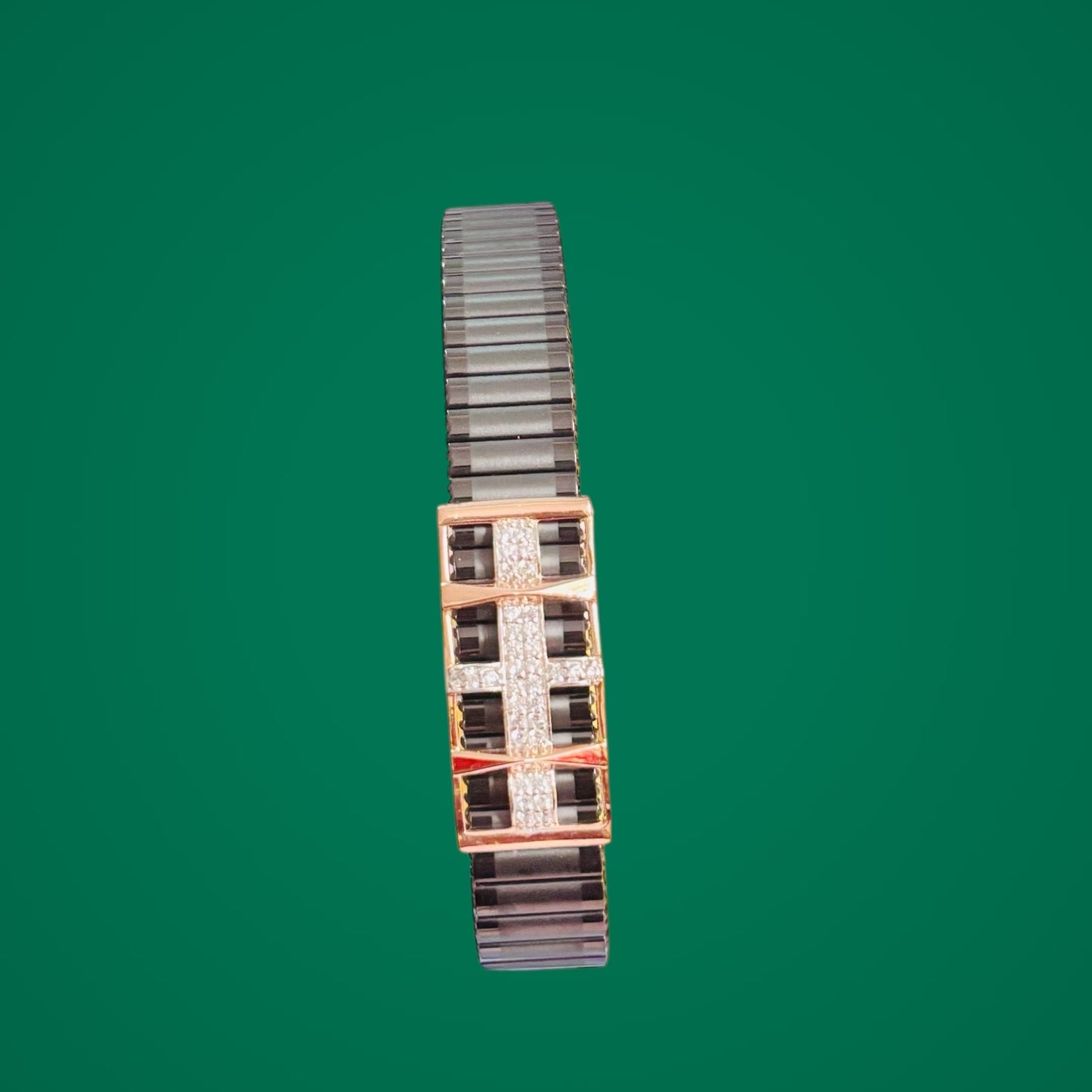 Rose gold Designer Rolex Men Silver Bracelet