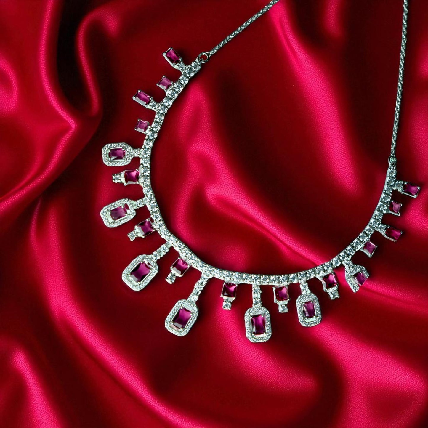 Shining Ruby Necklace set