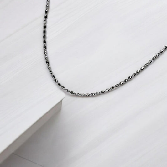 Silver Beads minimal Chain