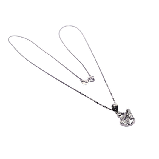 Silver Swan Pendant with Chain
