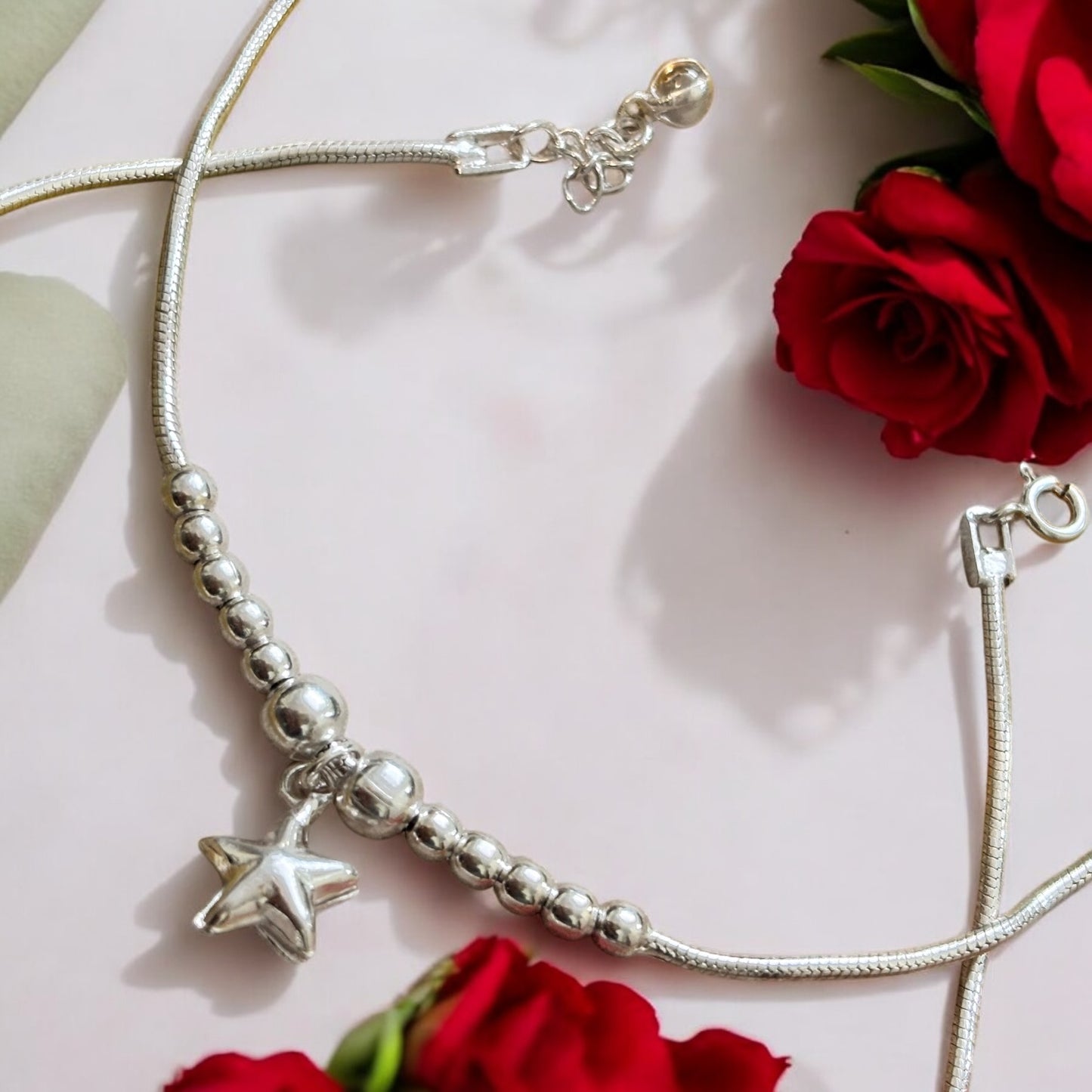 Silver anklets with Star charm