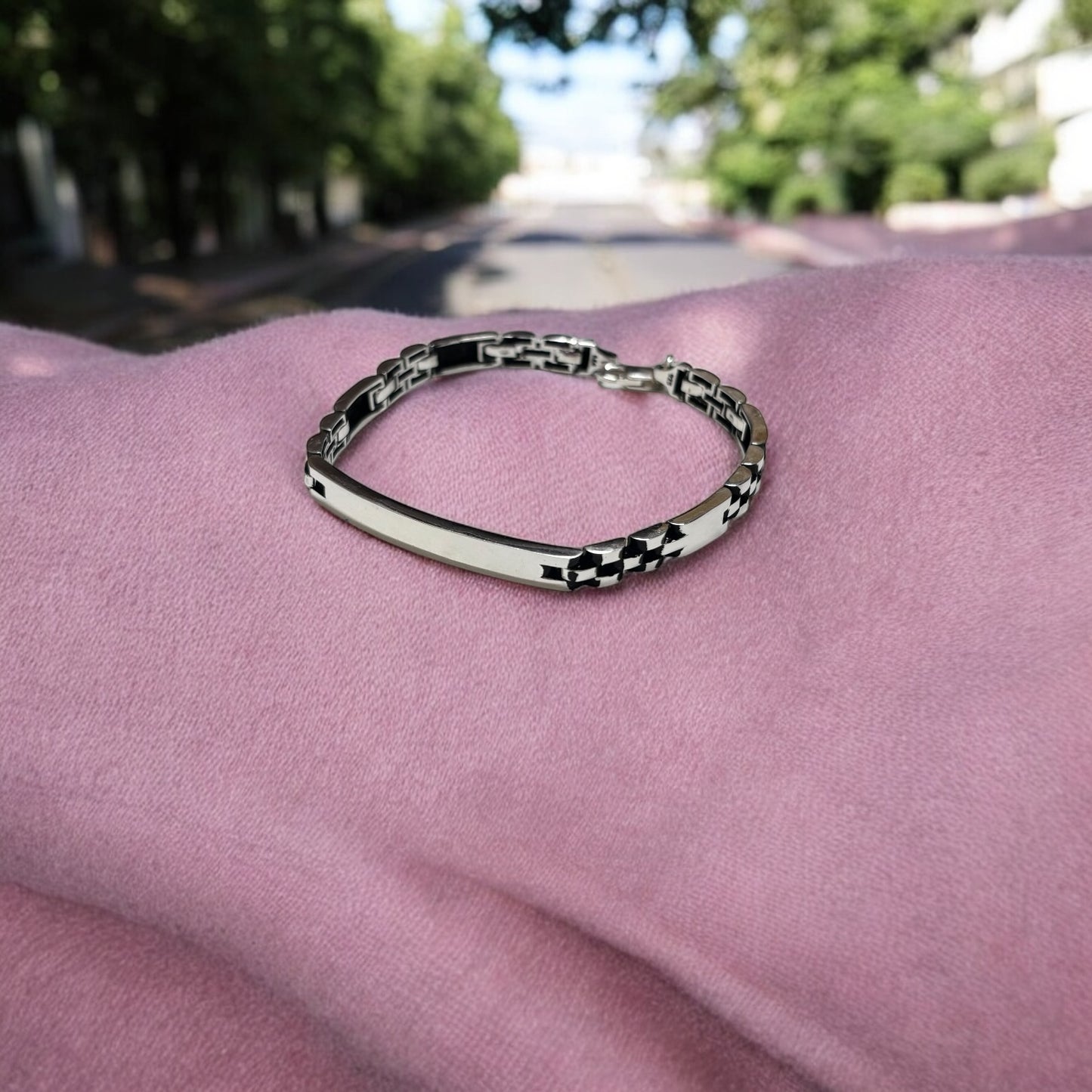 Sleek Chain Men’s Silver Bracelet