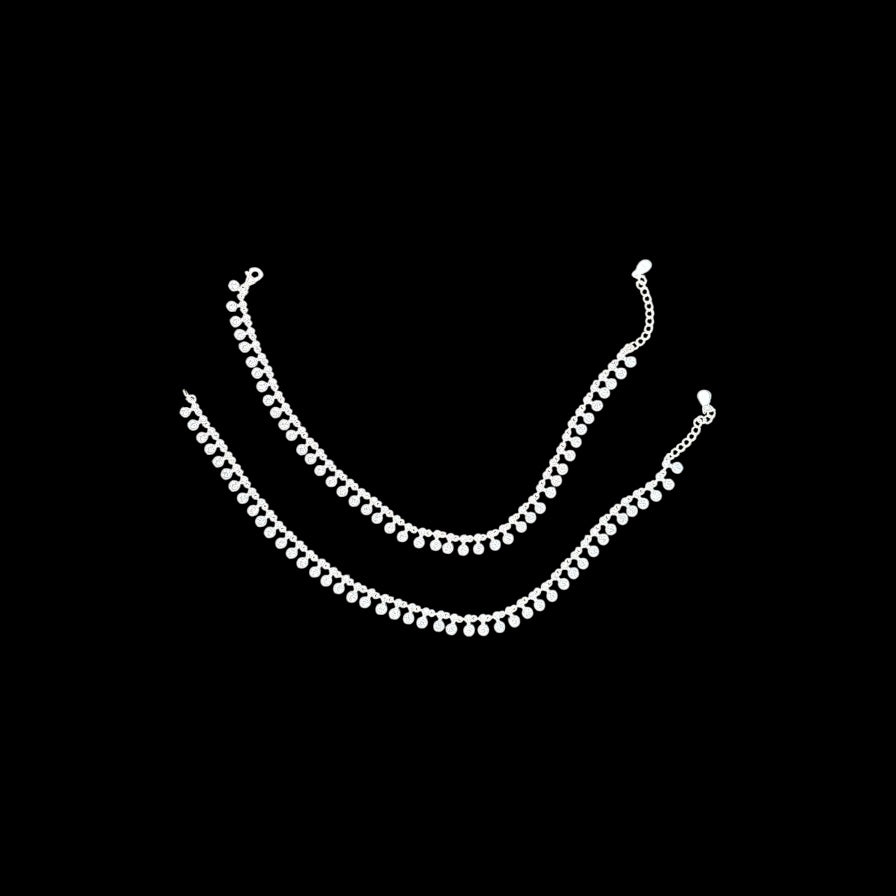 Solitaire Charm 925 sterling silver Anklet