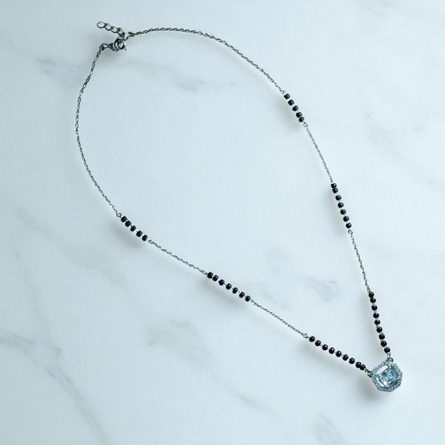 Solitaire silver Mangalsutra Necklace