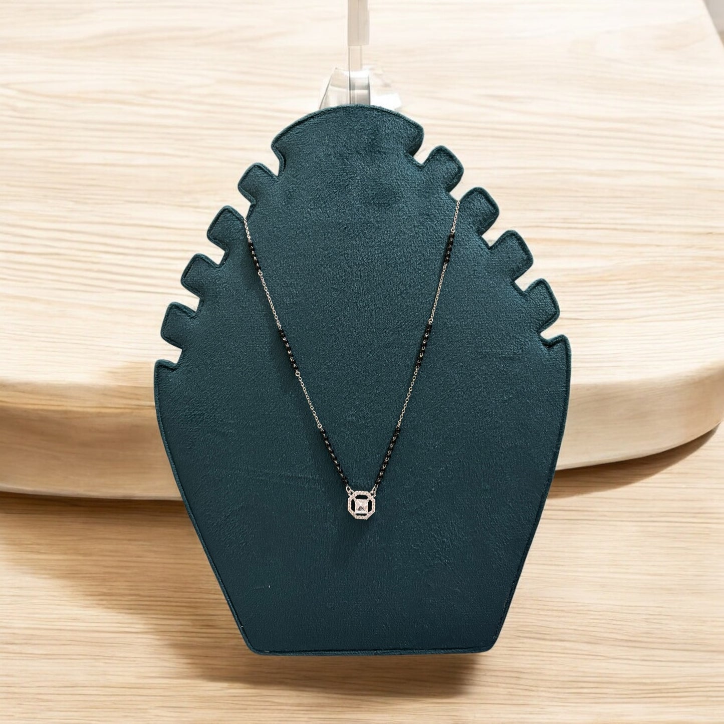 Solitaire silver Mangalsutra Necklace