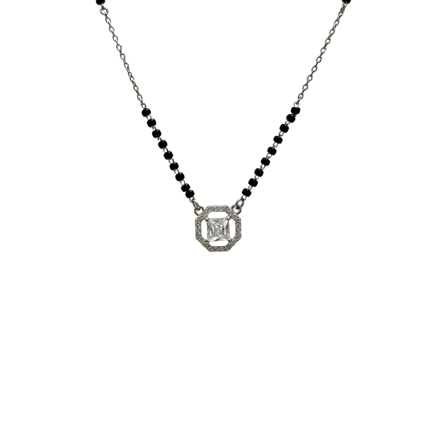 Solitaire silver Mangalsutra Necklace