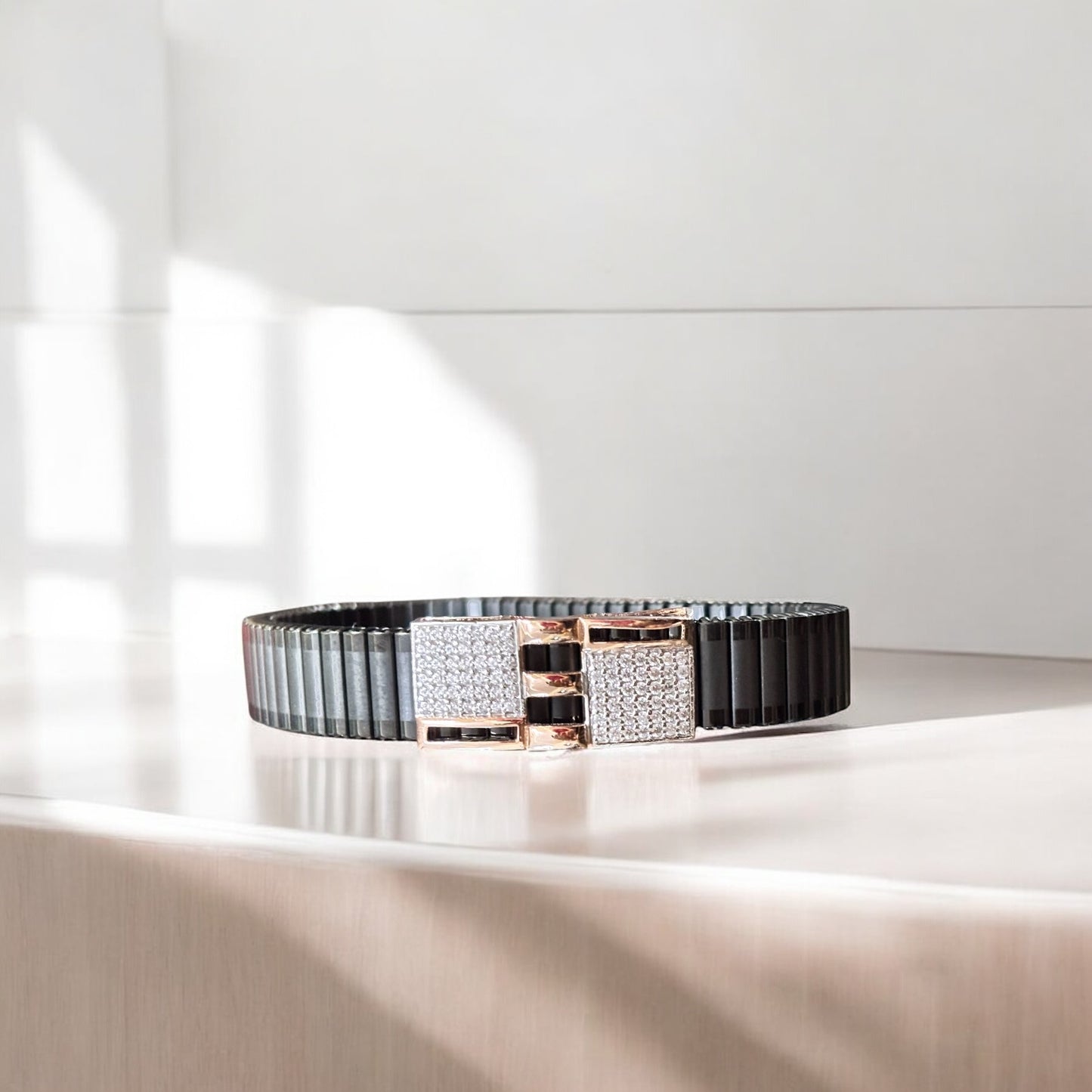 Rose gold Designer Rolex Men Silver Bracelet