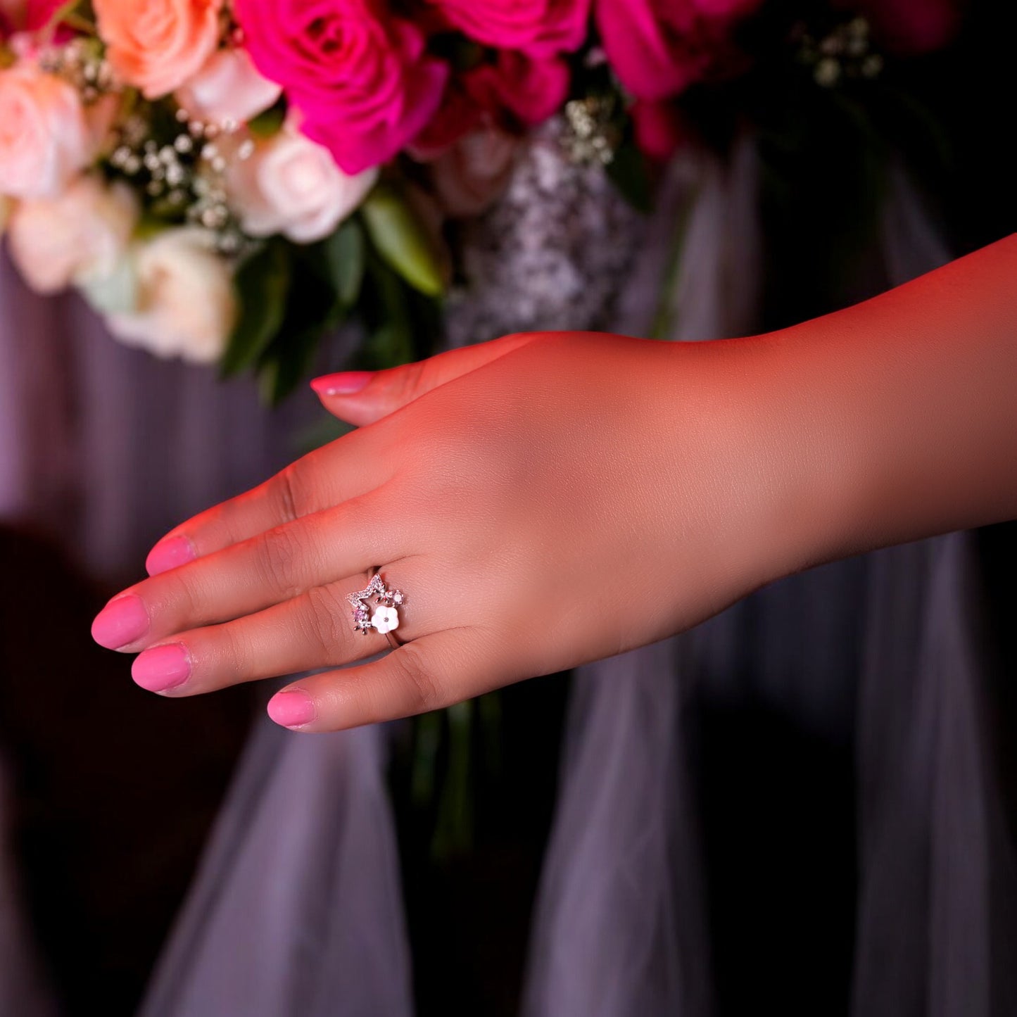 Star Radiant CZ Silver Ring