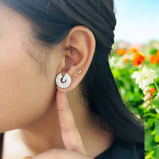 Stellar Veil – Celestial Baguette 925 Silver Earrings