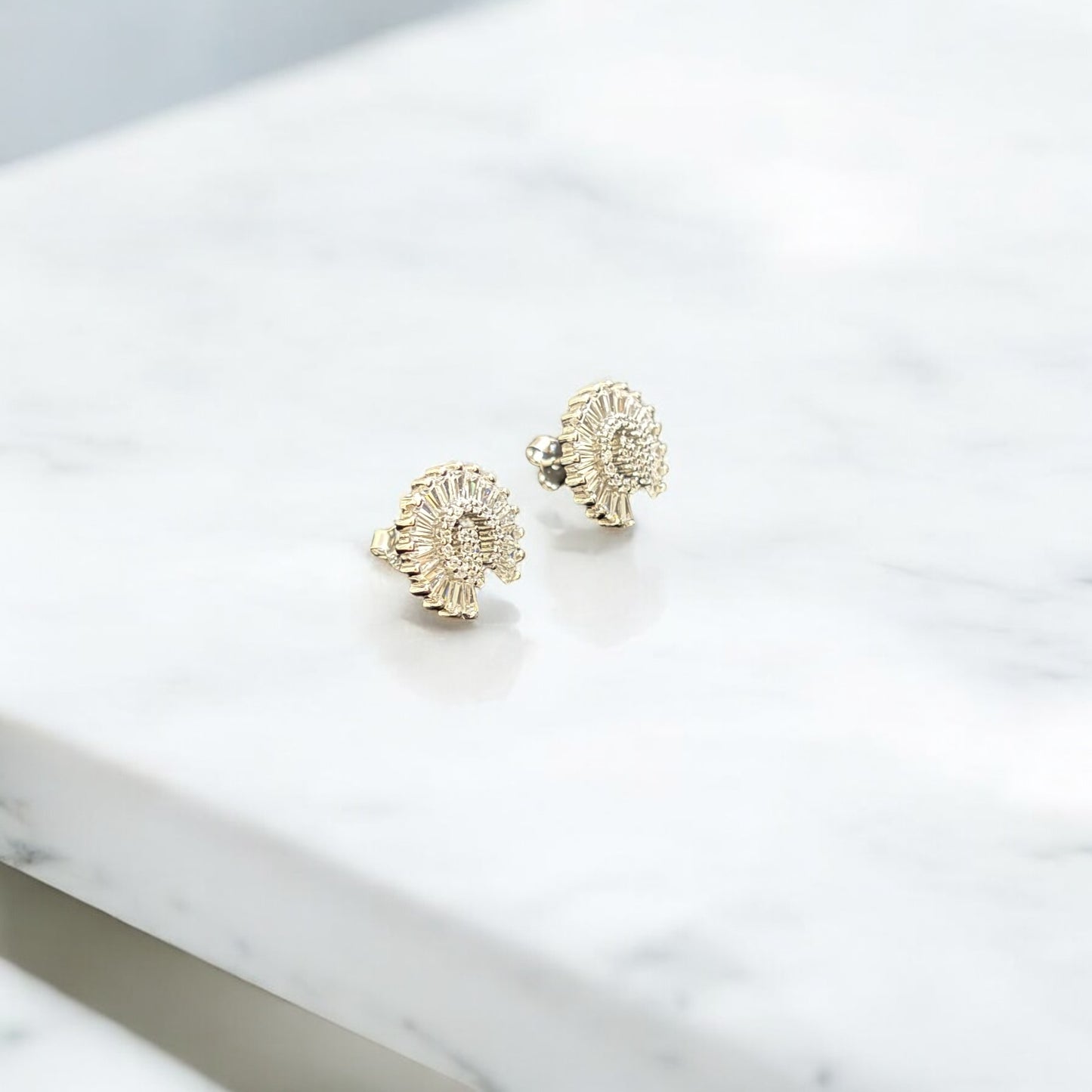 Stellar Veil – Celestial Baguette 925 Silver Earrings