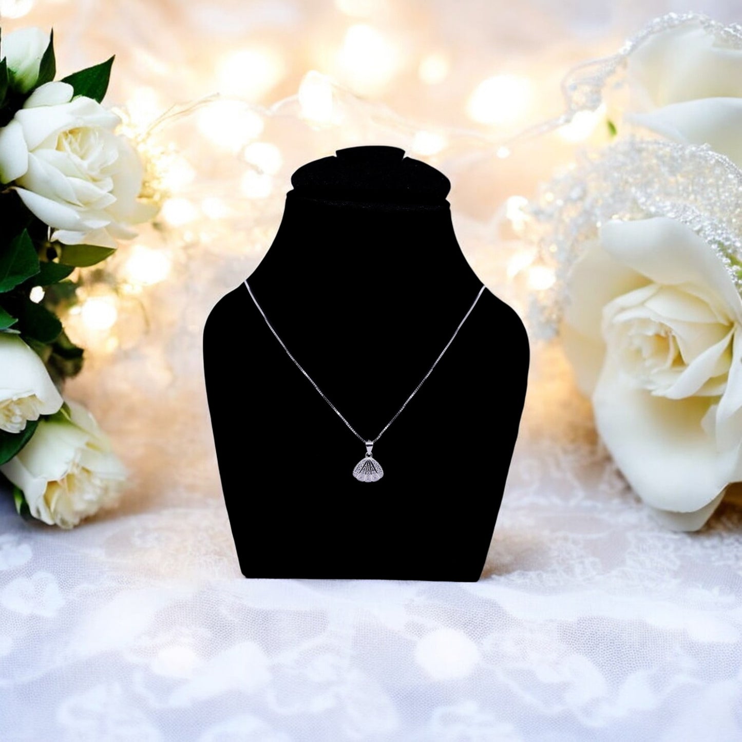 Sterling Silver Petal Pendant with chain