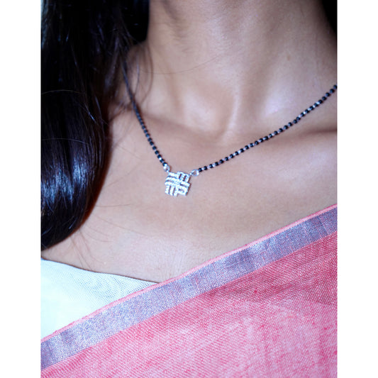 Swatik Emoji SIlver Mangalsutra