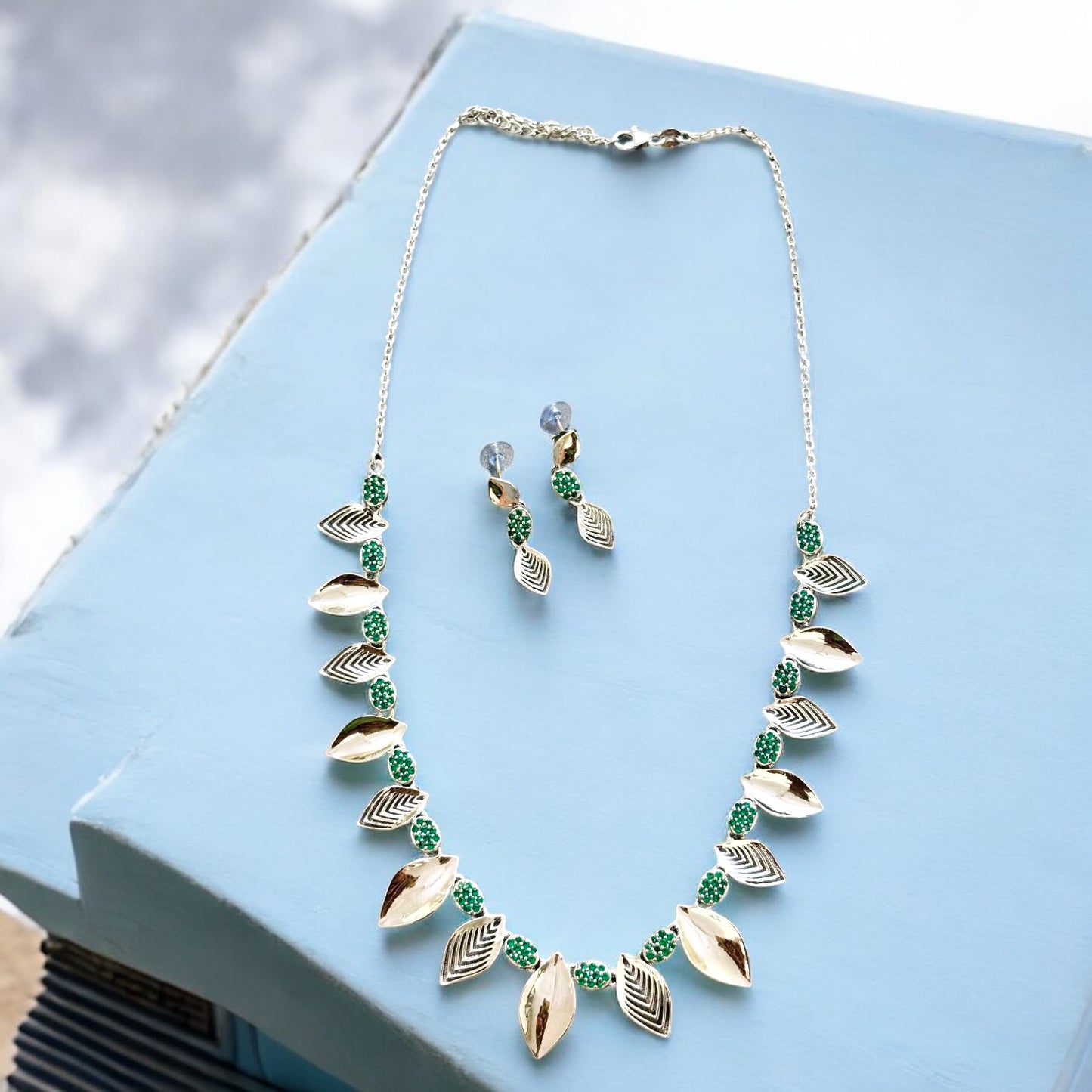 Tribal Statement 925 silver Necklace set
