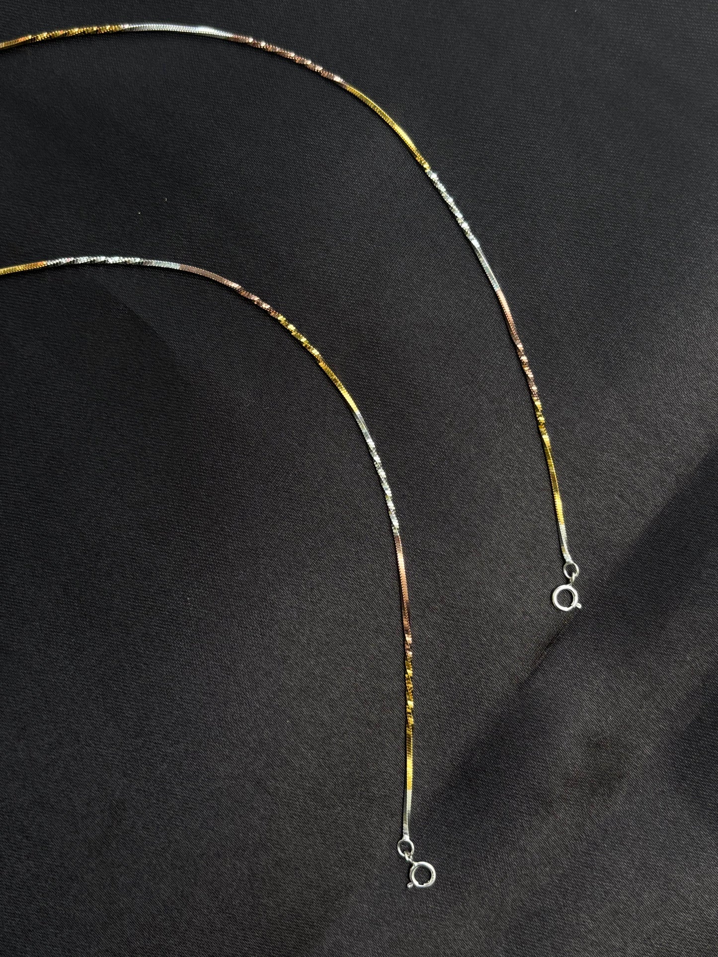 Triple tone minimal 925 silver Anklet