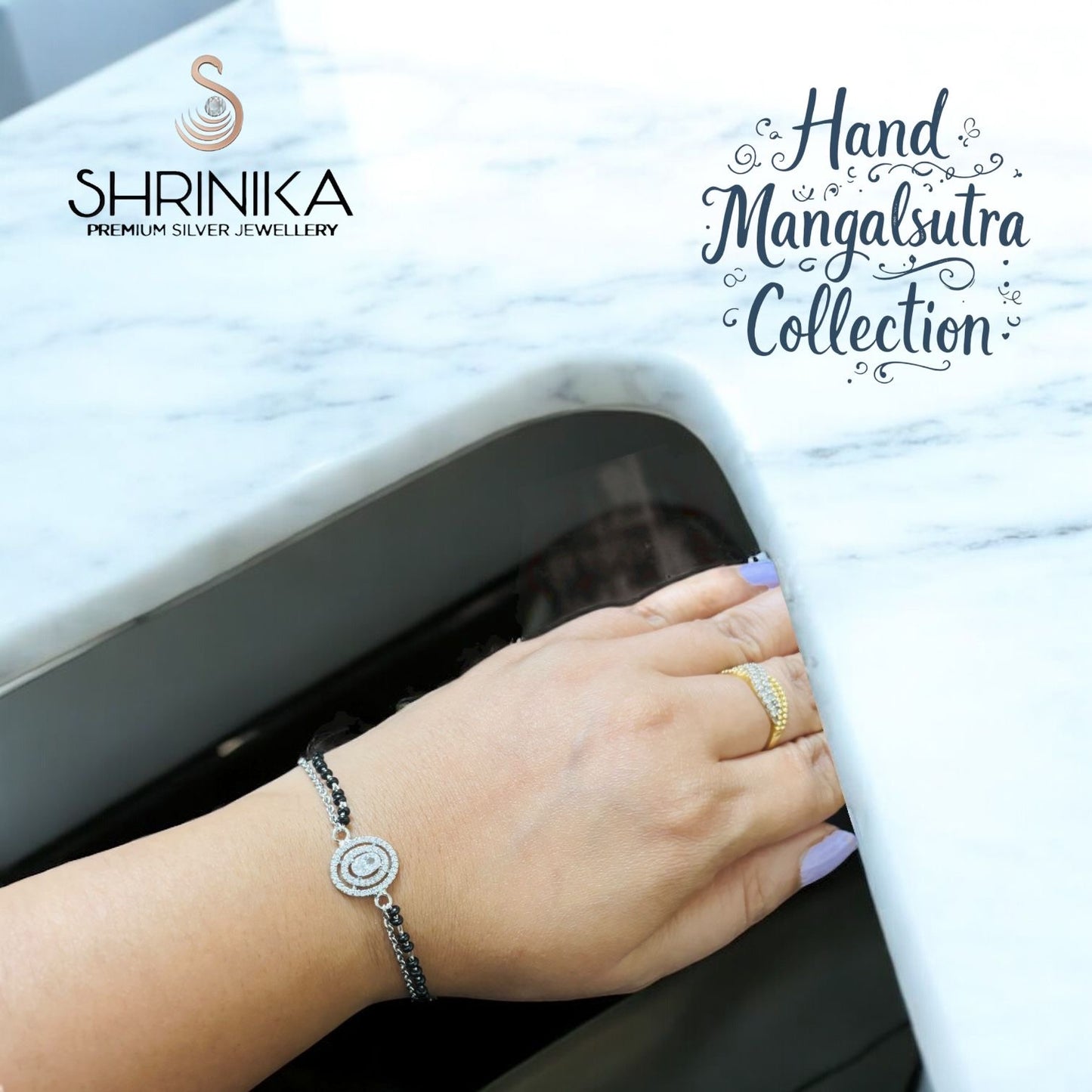 Twilight Loop Silver hand Mangalsutra