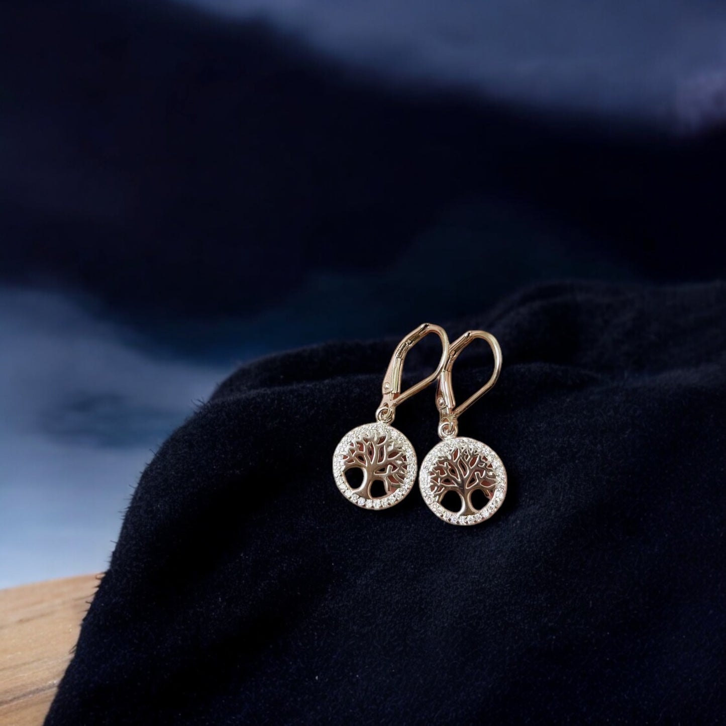 Wish Tree Silver Danglers