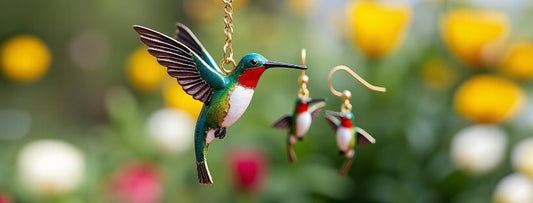 Minimalist Humming bird silver jewellery