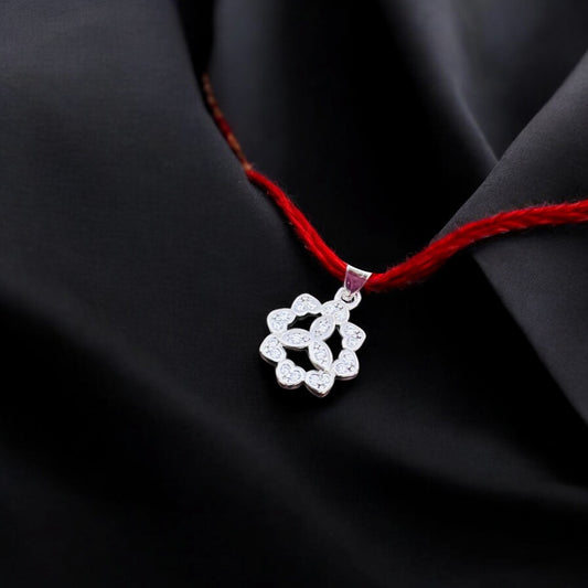 Mystic Silver pendant as Lumba Rakhi for Bhabhi