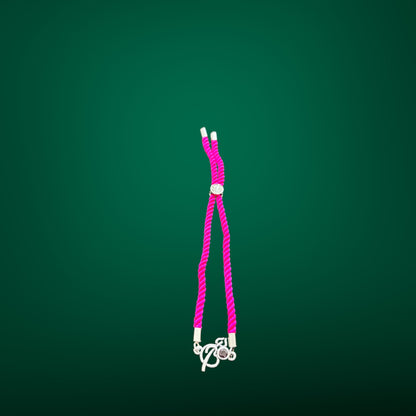 Modern Om Threaded Oxidised Rakhi
