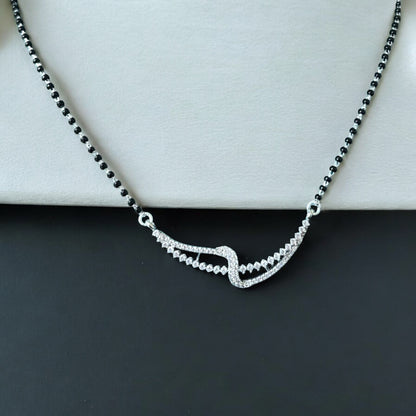 Interwined Silver Mangalsutra