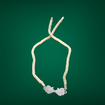 Bow Threaded 925 Silver Bhabhi Rakhi