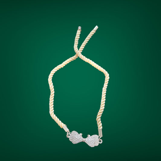 Bow Threaded 925 Silver Bhabhi Rakhi