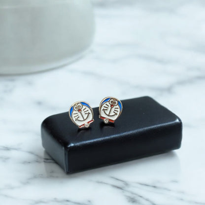 Colorful Doremon Kids Silver Earring