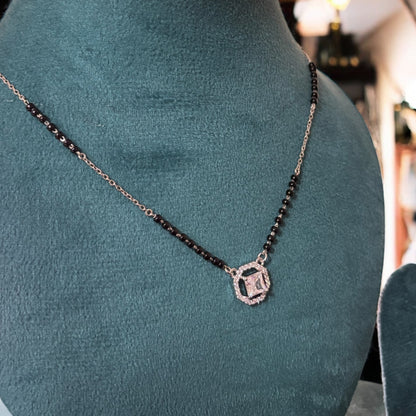 Solitaire silver Mangalsutra Necklace