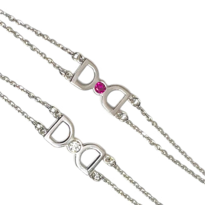 Knotty Bracelet with Stud stone