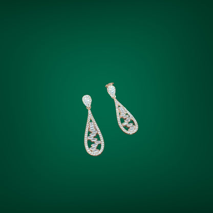 Tear drop party CZ Silver Party Earring
