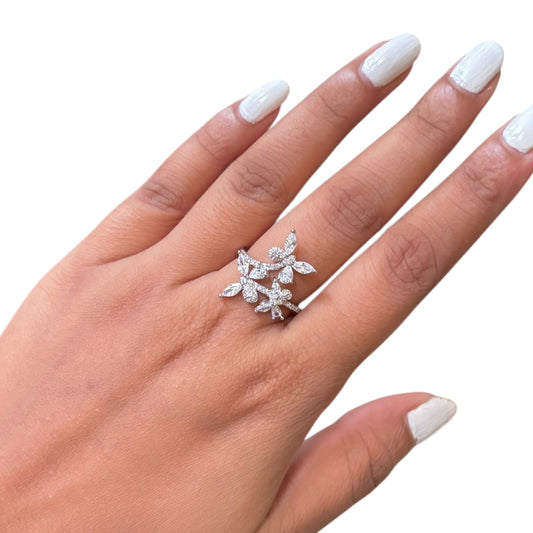 Majestic Butterfly Statement Silver Ring