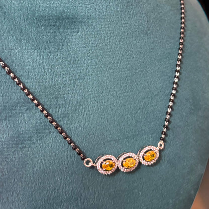 Solitaire Line Mangalsutra Necklace