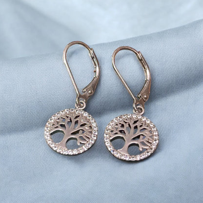 Wish Tree Silver Danglers