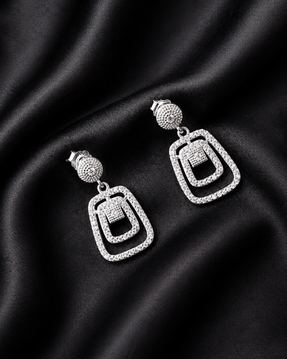 Elegant Drop statement 925 Silver Earring