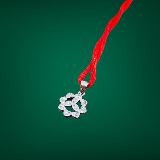 Mystic Silver pendant as Lumba Rakhi for Bhabhi