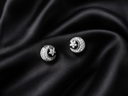 Star Moon Minimalist Earring