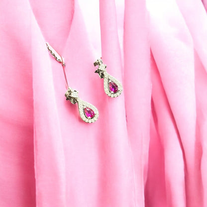 Tear drop Ruby Necklace Set