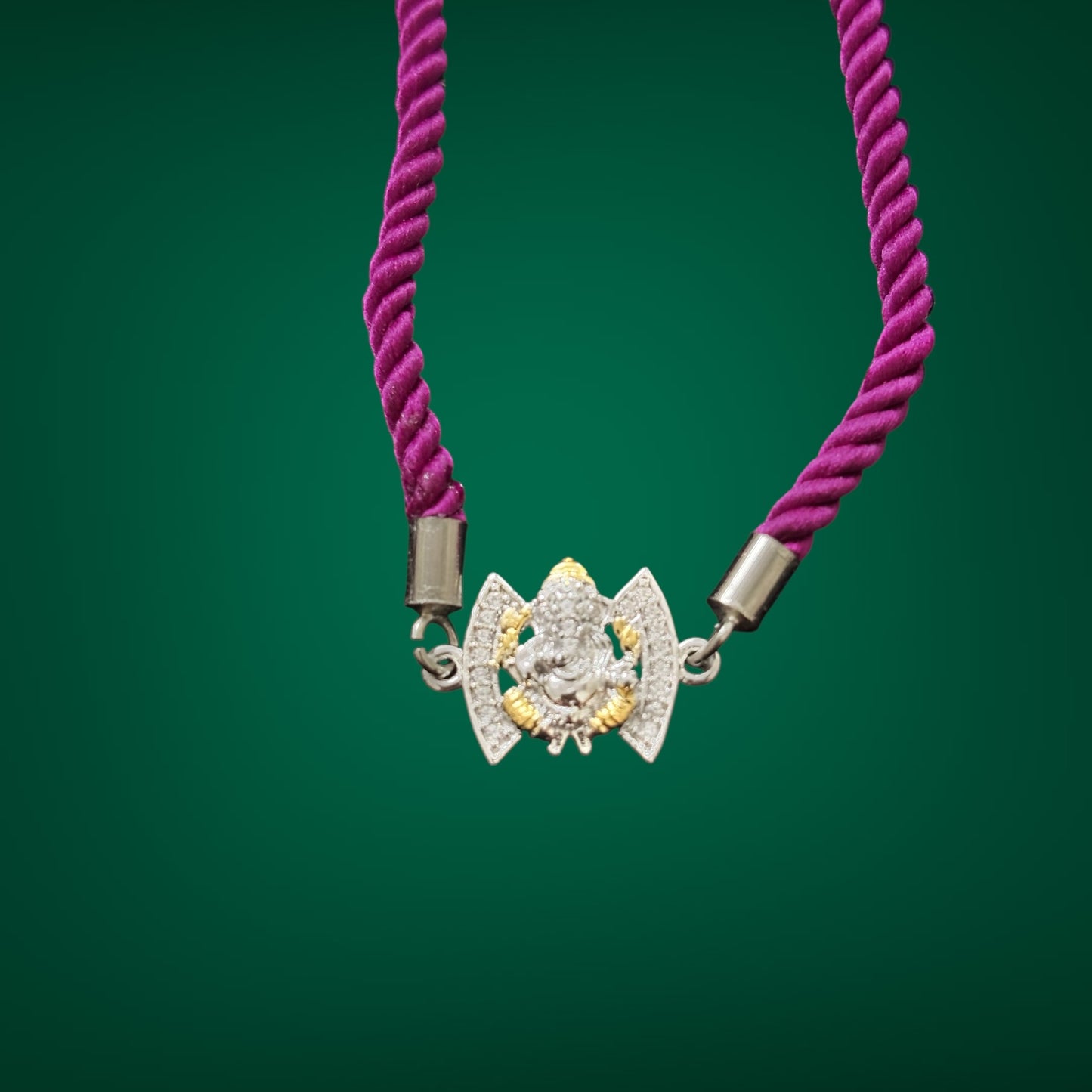 Divine two tone 925 Silver rakhi