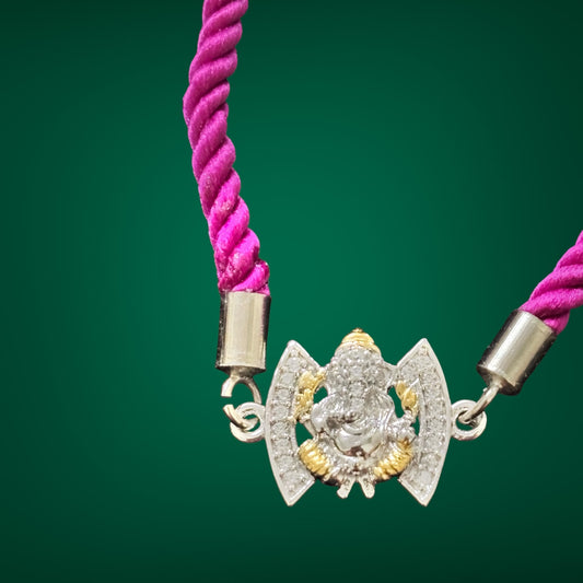 Divine two tone 925 Silver rakhi