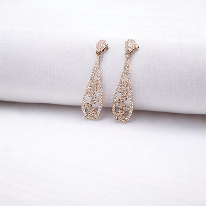 Tear drop party CZ Silver Party Earring