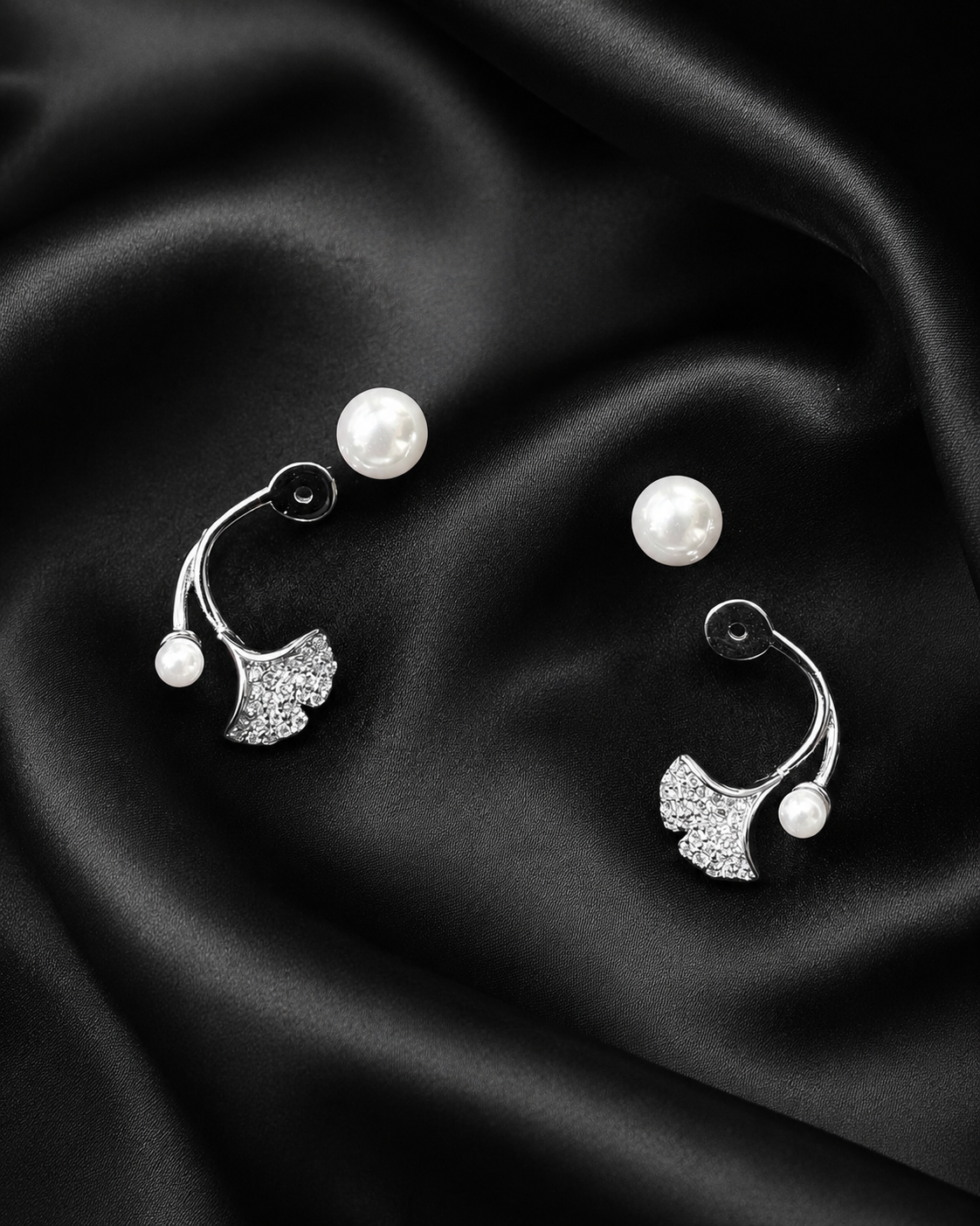Mermaid pearl drop sterling silver earring