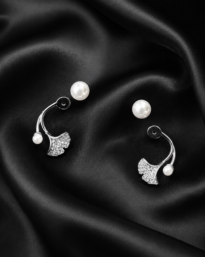 Mermaid pearl drop sterling silver earring