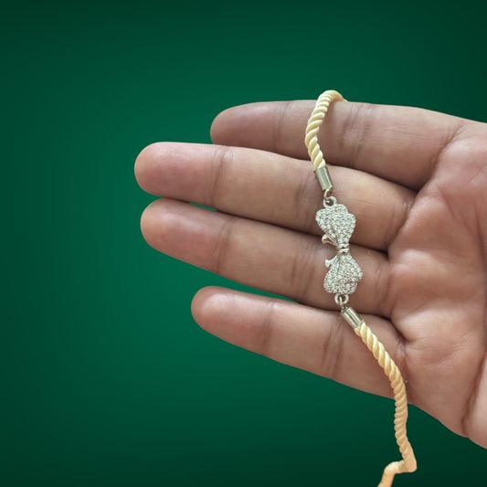 Bow Threaded 925 Silver Bhabhi Rakhi