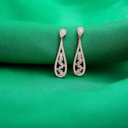 Tear drop party CZ Silver Party Earring