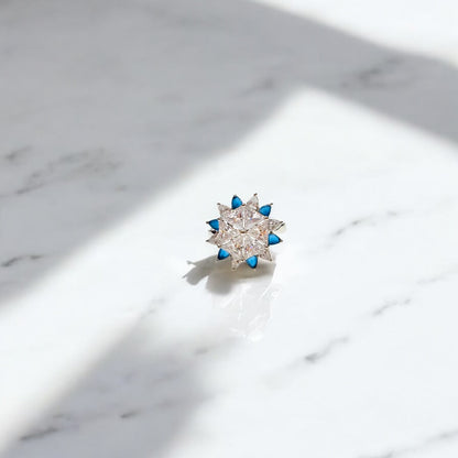 Solitaire Emareld Cocktail adjustable ring