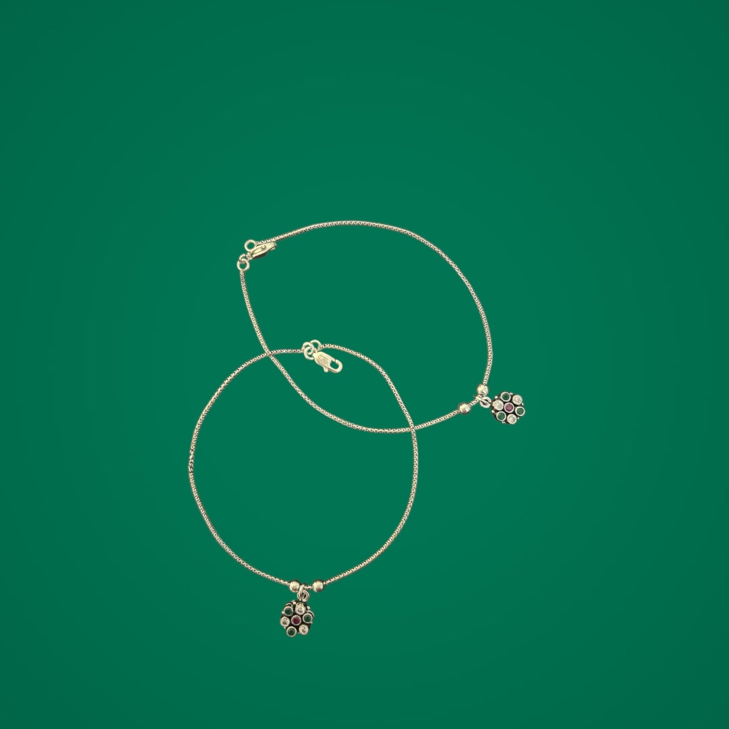 Traditional oxidised anklet