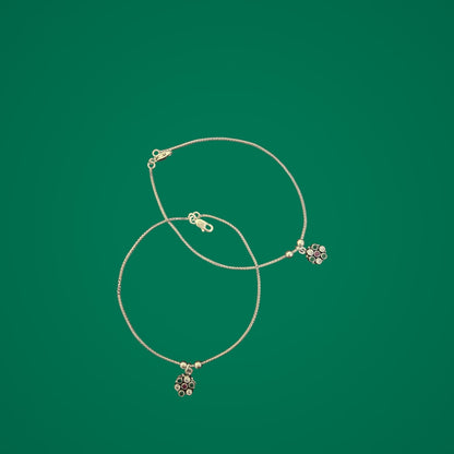 Traditional oxidised anklet